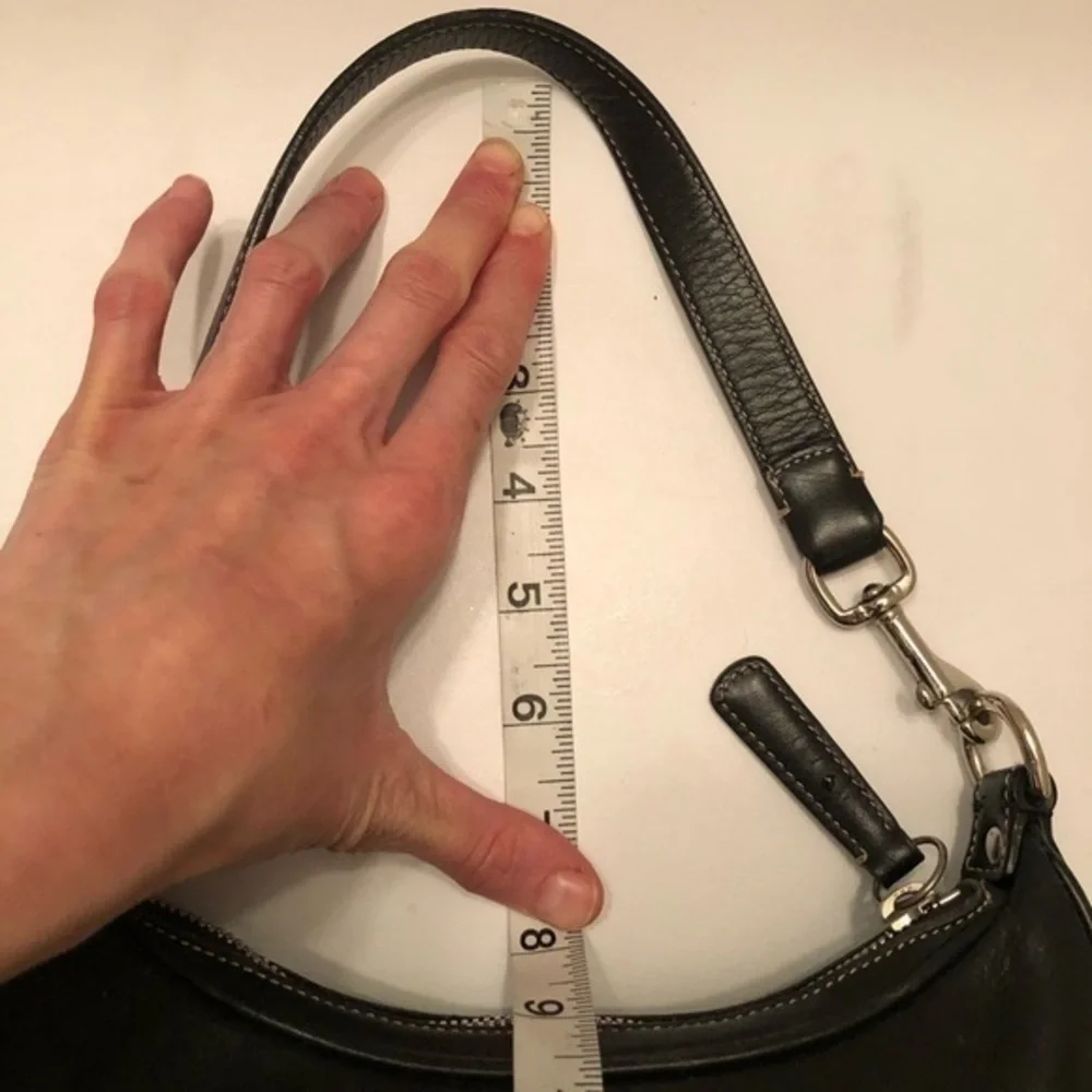 Coach vintage y2k black leather mini hobo shoulder bag - Picture 3 of 11